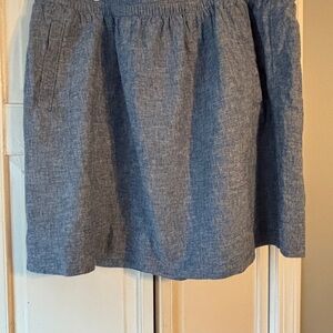 LOFT Chambray Blue A-Line Skirt